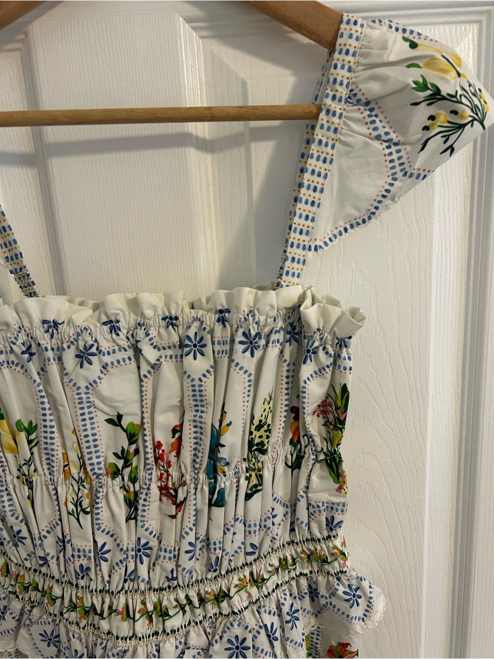 NWT Farm Rio Floral Print White Sundress SIZE 4 - Picture 5 of 16